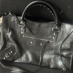 Balenciaga silver stud city bag
